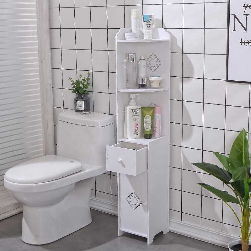 Sandwich Cabinets Bathroom Storage Rack Toilet Gap Cabinet Narrow Edge Cabinet With Garbage Bin