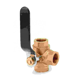 Brass Ball Valve Fixed 3 Way Full L Type Port Thread Connector Faucet Water Filter Adapter Handle 1/4 3/8 1/2 3/4