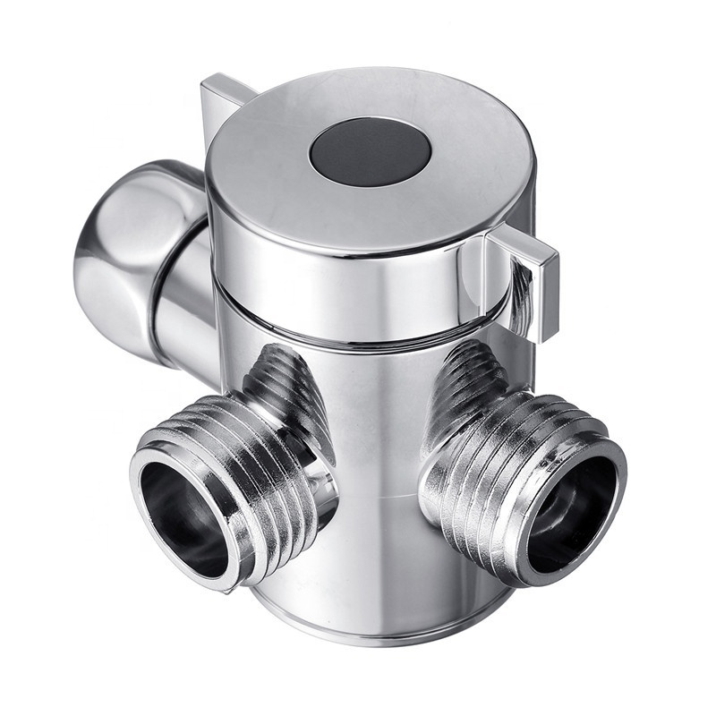 3 Way Tee Connector Shower Head Diverter Valve G1/2