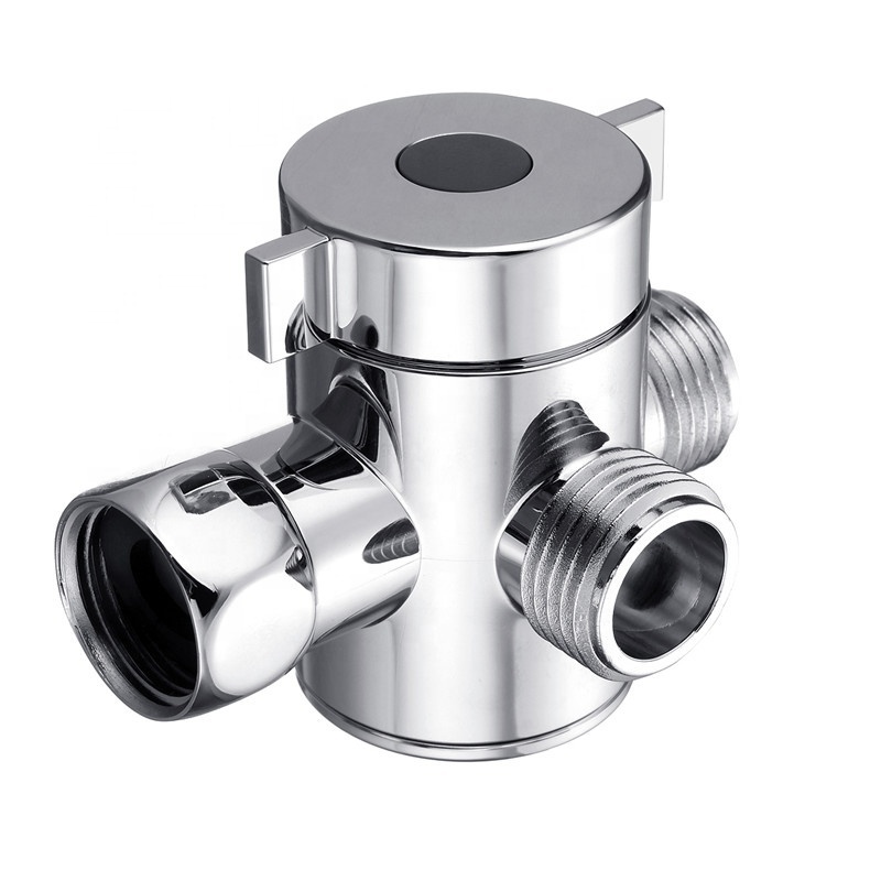 3 Way Tee Connector Shower Head Diverter Valve G1/2