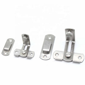 90 Degree Stainless Steel Door Latch Right Angle Sliding Door Lock Latch Screw Locker Hardware Accessories