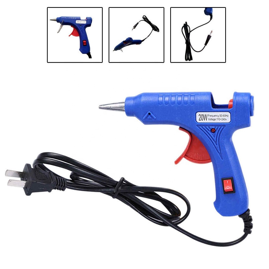 20W Hot Melt Glue Gun With Glue Stick Industrial Mini Guns Thermo Electric Heat Temperature Tool