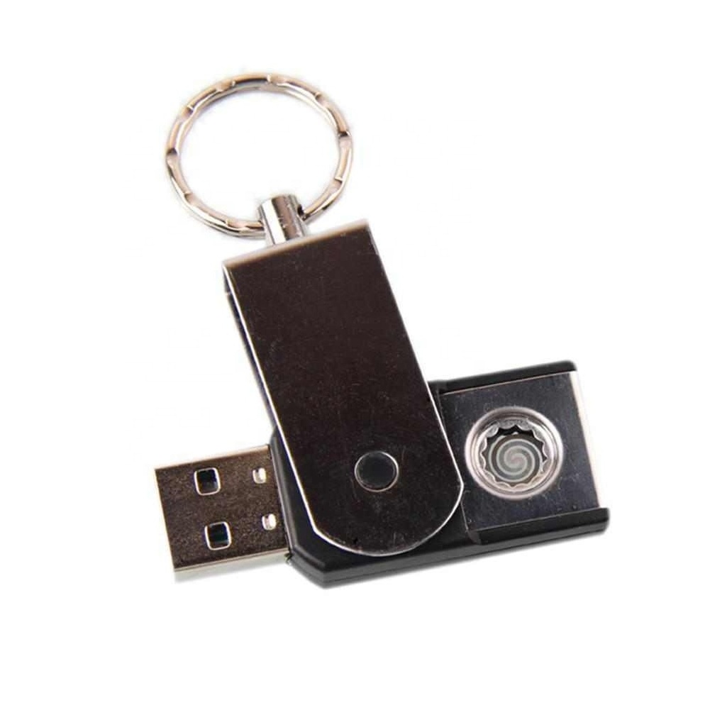 USB Flash Drive Type Smart Double-sided Cigarette Lighter Mini Compact Keychain For Business Event Advertising Promotional Gifts