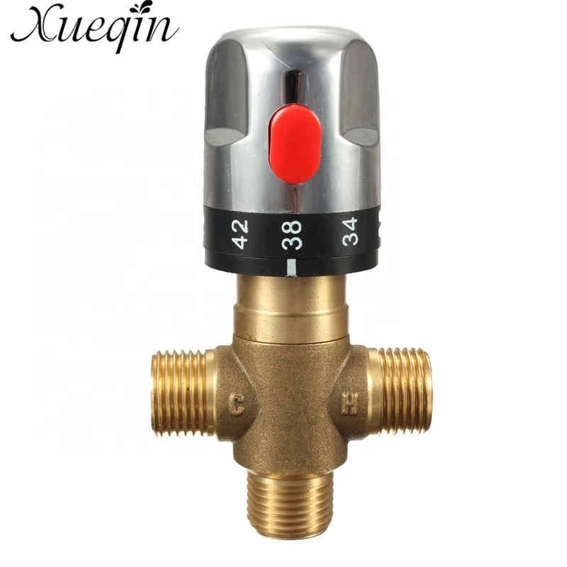 Xueqin Brass Pipe Bathroom Water Temperature Control Faucet Cartridges Thermostat Faucet Thermostatic Mixing Valve