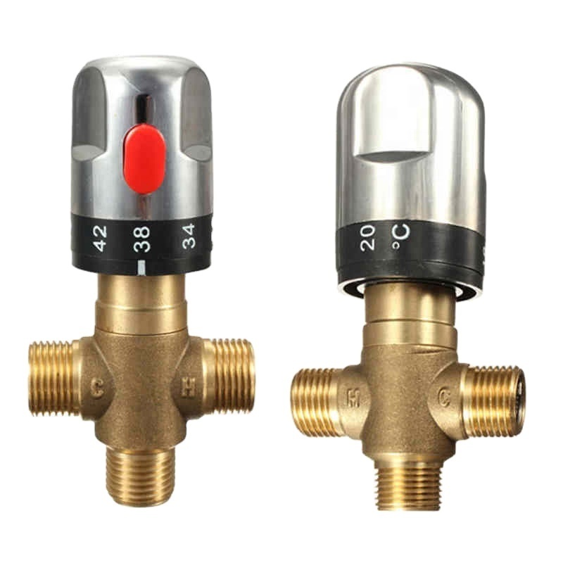 Xueqin Brass Pipe Bathroom Water Temperature Control Faucet Cartridges Thermostat Faucet Thermostatic Mixing Valve