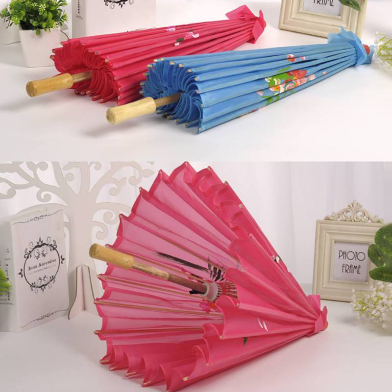 Classical Bamboo Paper Umbrella Chinese Art Paint Wedding Party Oil Paper Umbrella