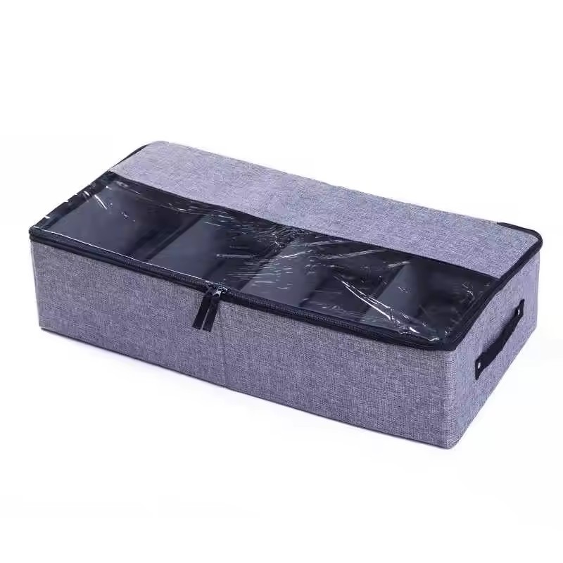 Foldable Space-saving Dustproof Shoe Box Simple Car Trunk Transparent Shoe Cabinet  The Bed Shoe Organizer Artifacts