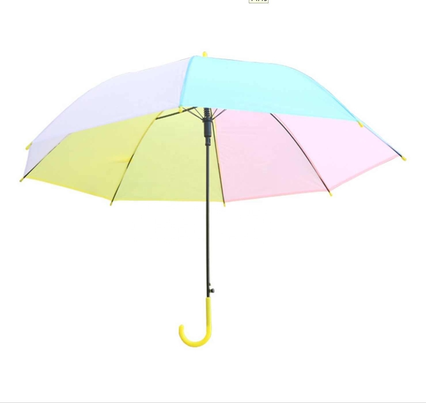 Print Logo Wholesale Colourful Transparent Rain Long Handle Umbrella Automatic Straight Pole Advertising Umbrella