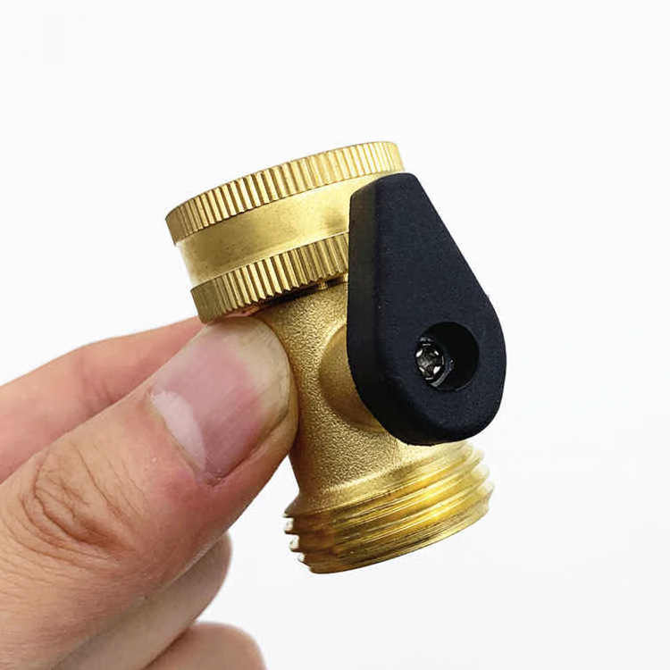 Garden Tools Amazon Copper Garden Single Pass Ball Valve Hose Connector 3/4 Shut Off Valve Straight