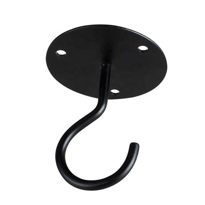 Wall Iron  Ceiling Hook Balcony Flower Basket Hook Three Hole Wire Wardrobe Hook