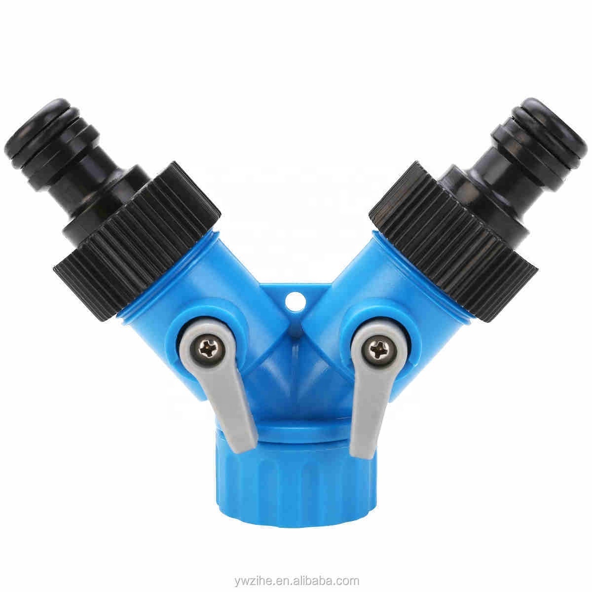 3/4 Inch 2 Way Tap Hose Pipe Splitter ABS Water Hose Tap Quick Connector With Valve Gardening Irrigation Tool