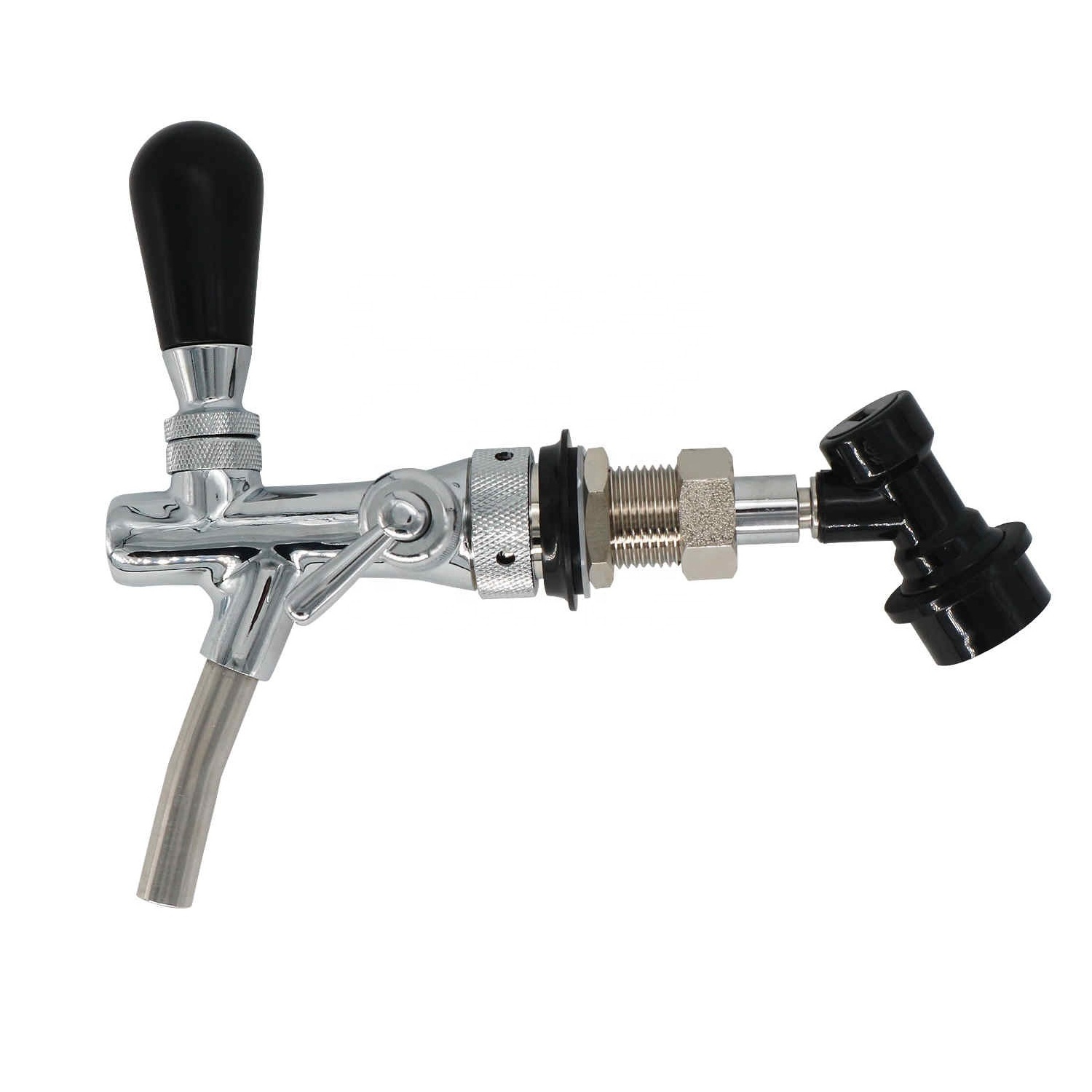 Beer Faucet With Ball Lock Adjustable Faucet Self-brewed Keg Kit Beer Adjustable Tap Brass Beer Head Equipment