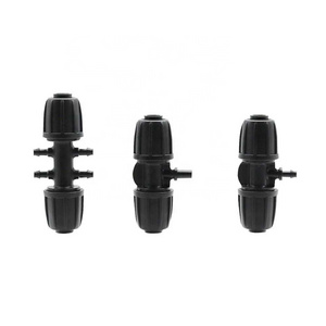 Hose To 4/7mm Hose Interface Locked Tee 4-way Connectors Garden Irrigation Water Pipe Adapters Hose Splitters