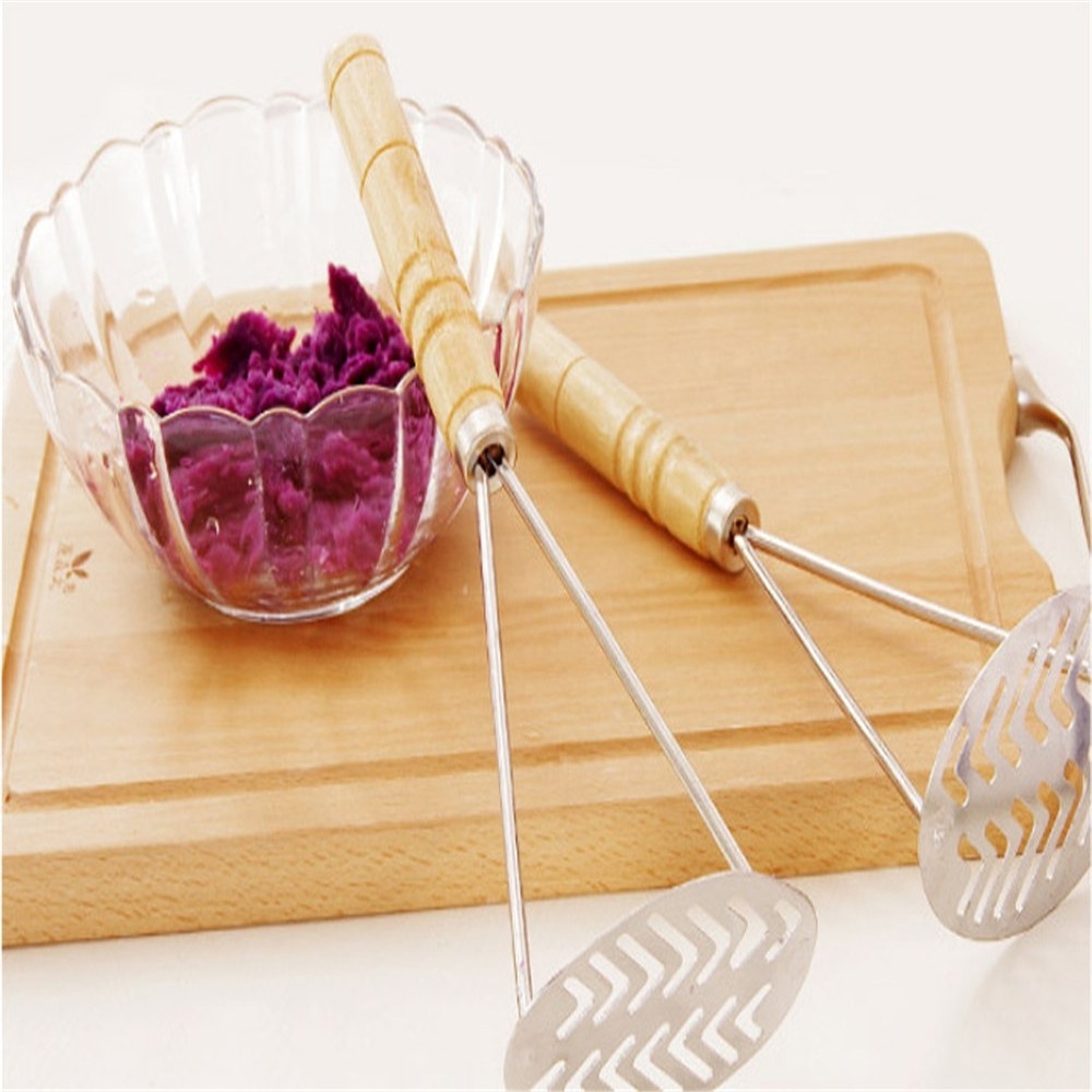 Kitchen Sliver Stainless Steel Potato Egg Masher Ricer Vegetable Fruit Crusher Tool