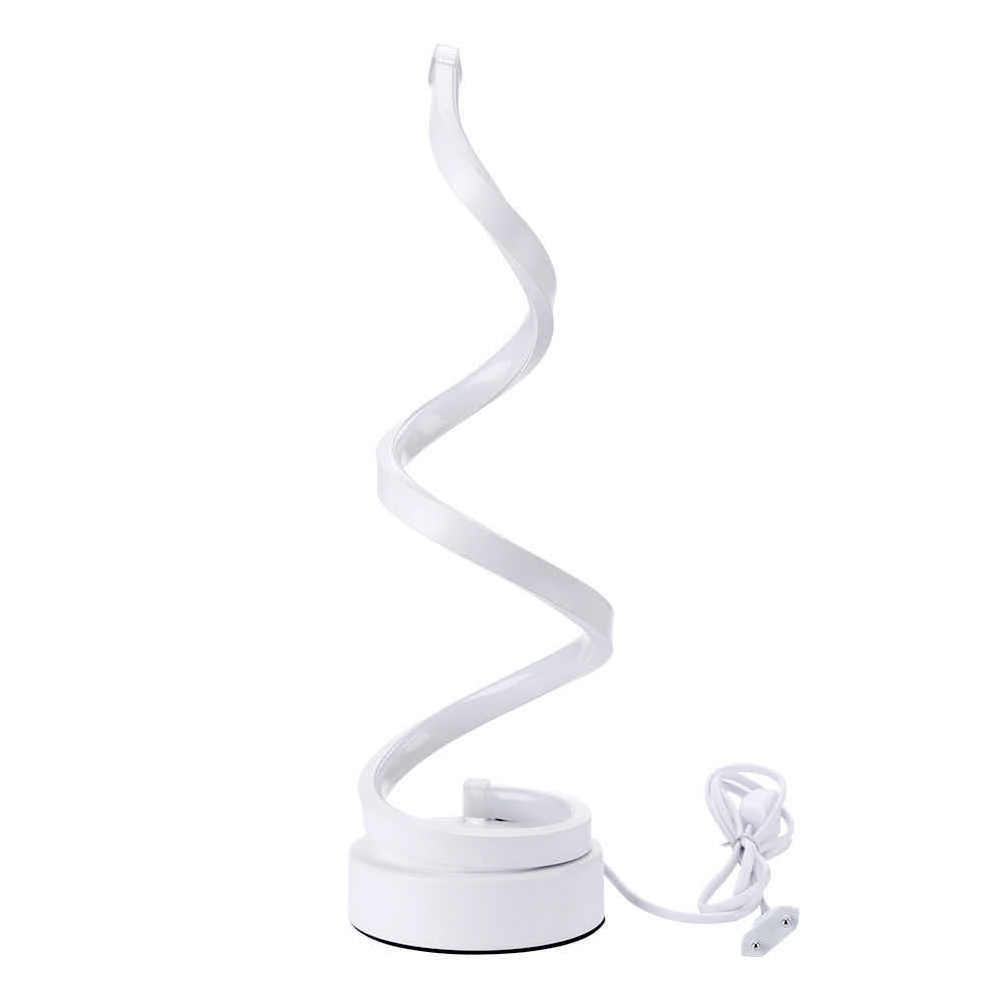 1pc Modern Spiral LED Wall Light Creative Wall Mount TV Background Bedside Lamp Acrylic Iron Sconces Lamp Bedroom Wall Decor