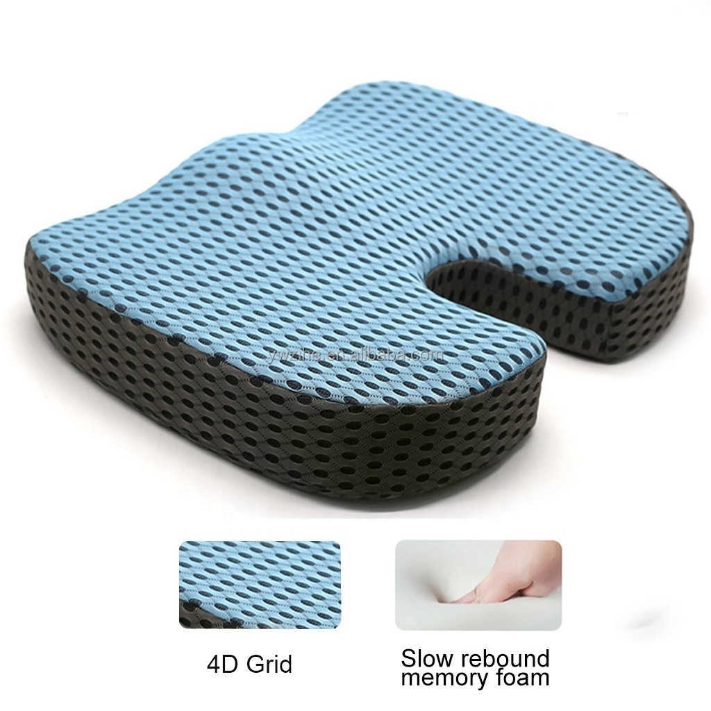 Car Seat Cushion Coccyx Memory Foam Slow Elastic Home Office Pain Relief High Density Seat Cushion Memory Foam Seat Cushion