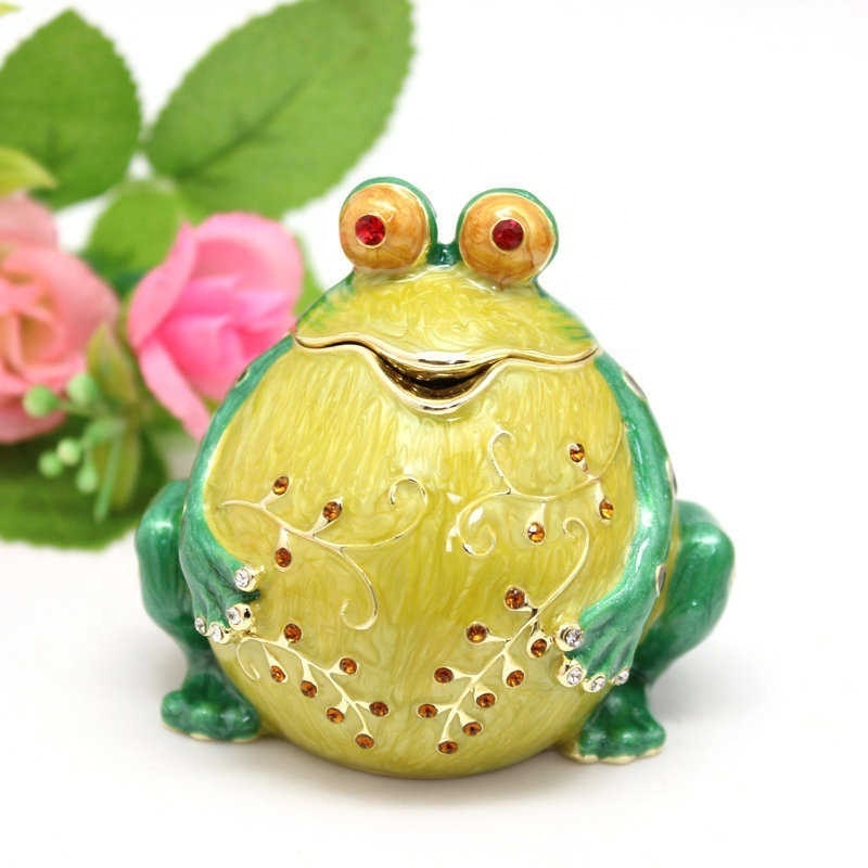 Cartoon Frog Enamel Craft Jewelry Box Big Belly Frog Creative Small Decoration Fashion Home Decoration