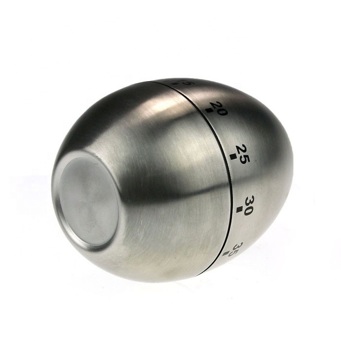 Mechanical Egg Shaped Kitchen Cooking Timer Countdown 60 Minutes Alarm Stainless Steel Cooking Tool Kitchen Timer Alarms