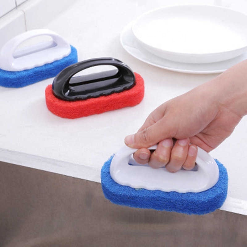 2pcs Kitchen With Handle Cleaning Brush Household Decontamination Dishwashing Washing Pot Magic Tool Bathtub Tile