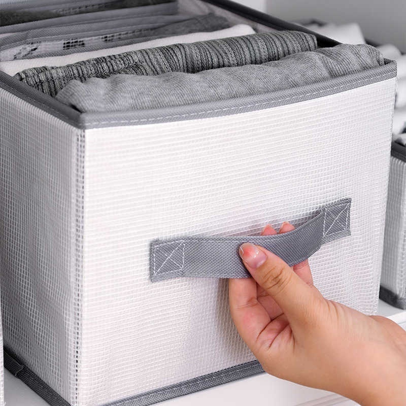 Clothes Storage Box Wardrobe Pants Underwear Sorting Box Portable Home Clothing Underwear Storage