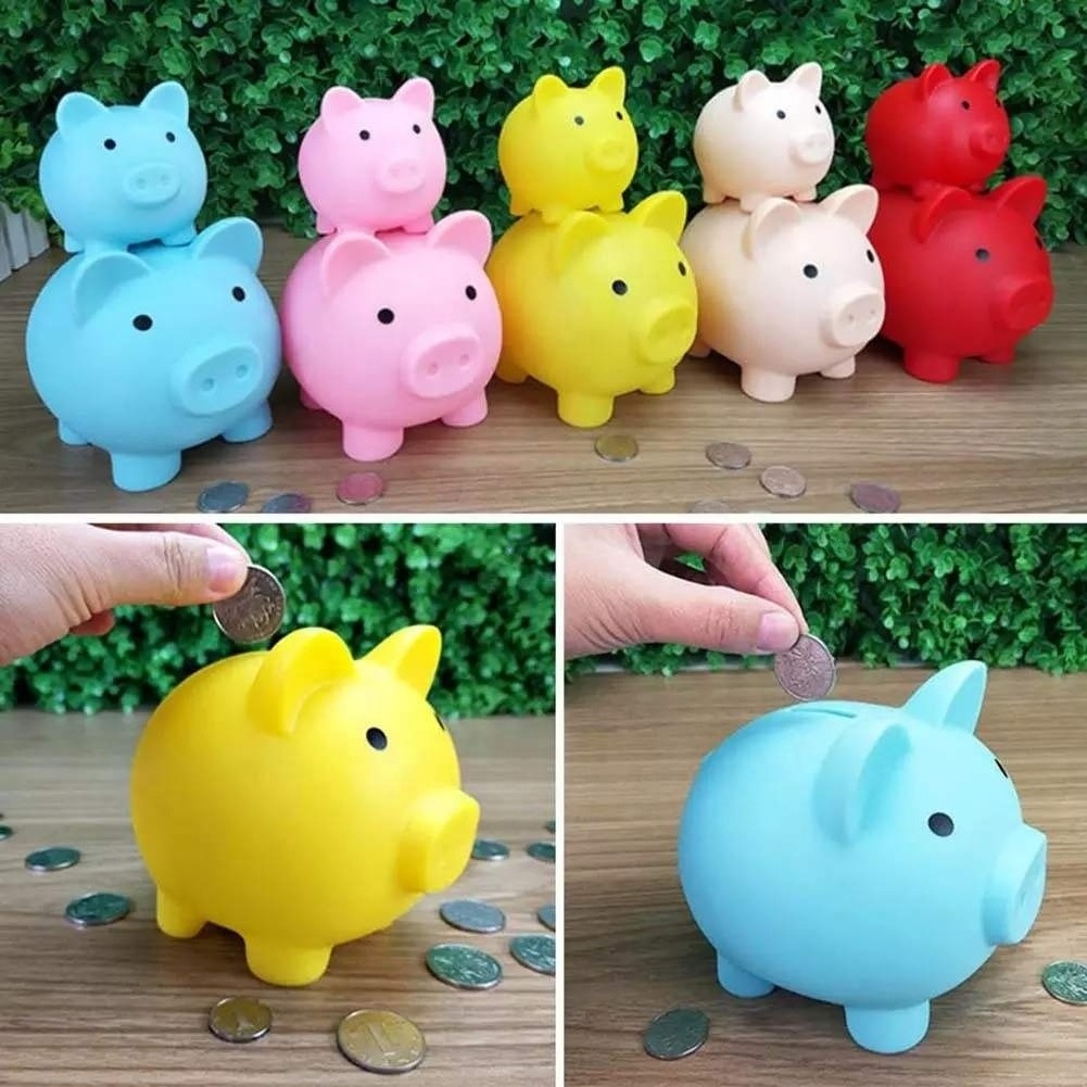 Christmas Cartoon Pig Small Piggy Bank Money Boxes Storage Kids Toys Home Decor Money Saving Box Children Piggy Money Bank