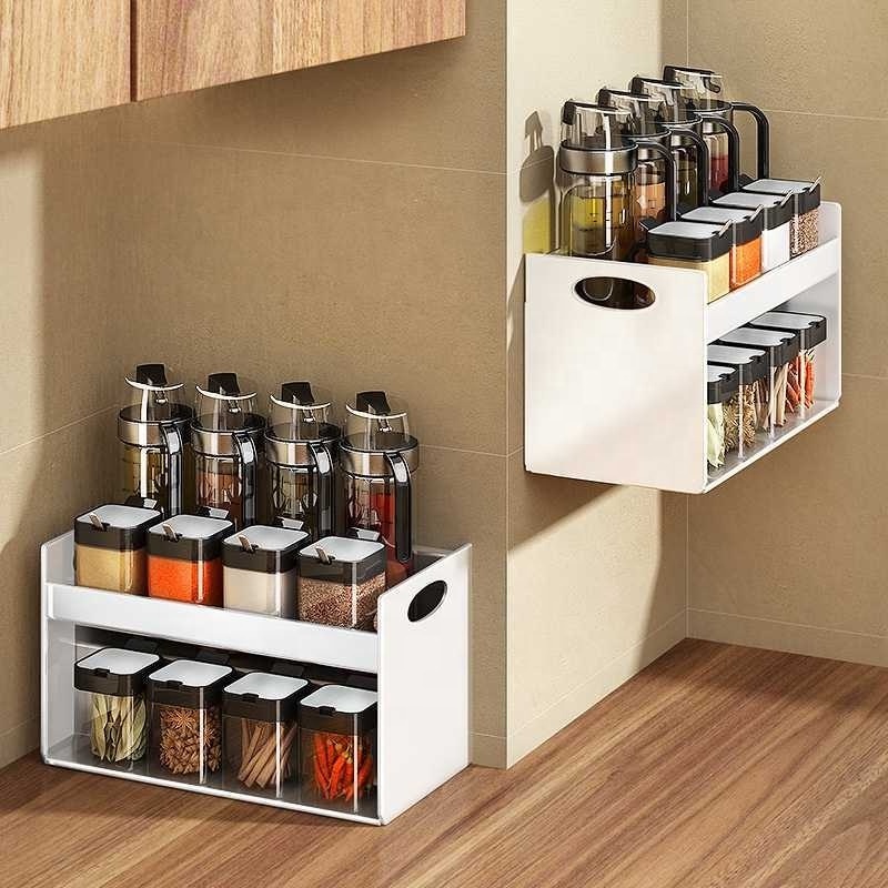 Storage Box Seasoning Bottle Seasoning Household Kitchen Salt Monosodium Glutamate Seasoning Pot Salt Rack