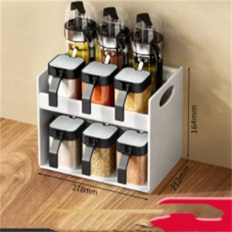 Storage Box Seasoning Bottle Seasoning Household Kitchen Salt Monosodium Glutamate Seasoning Pot Salt Rack