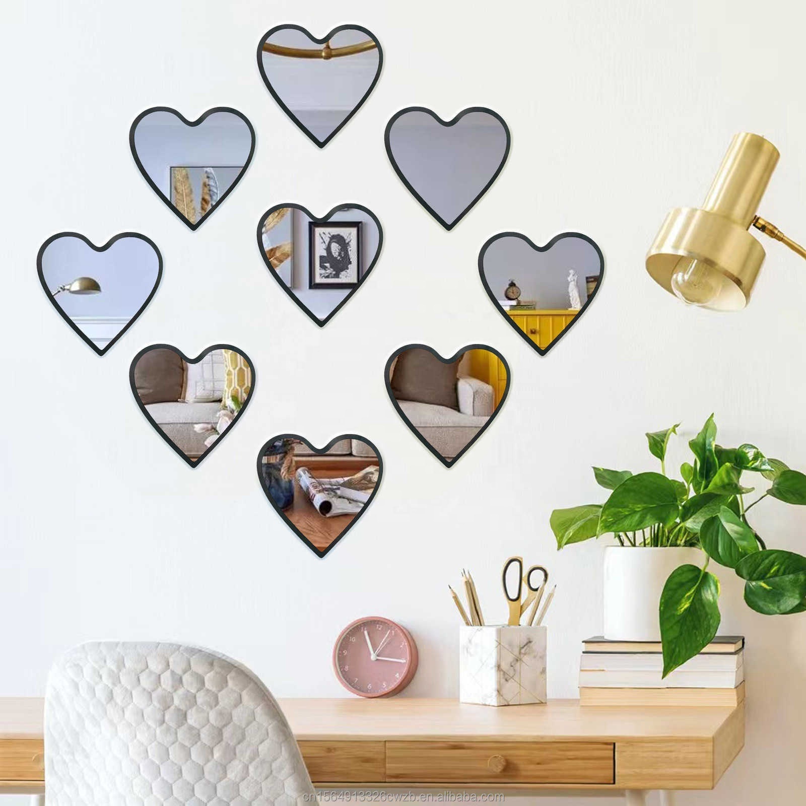 Creative Home Water Drop Love Wall Mirror Decoration Arch Wall TikTok Mirror