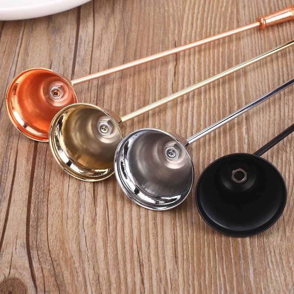 Stainless Steel Candle Extinguisher Votive Candle Home Art Candle Wedding Convenient Noble Home Decorations Bell Shape