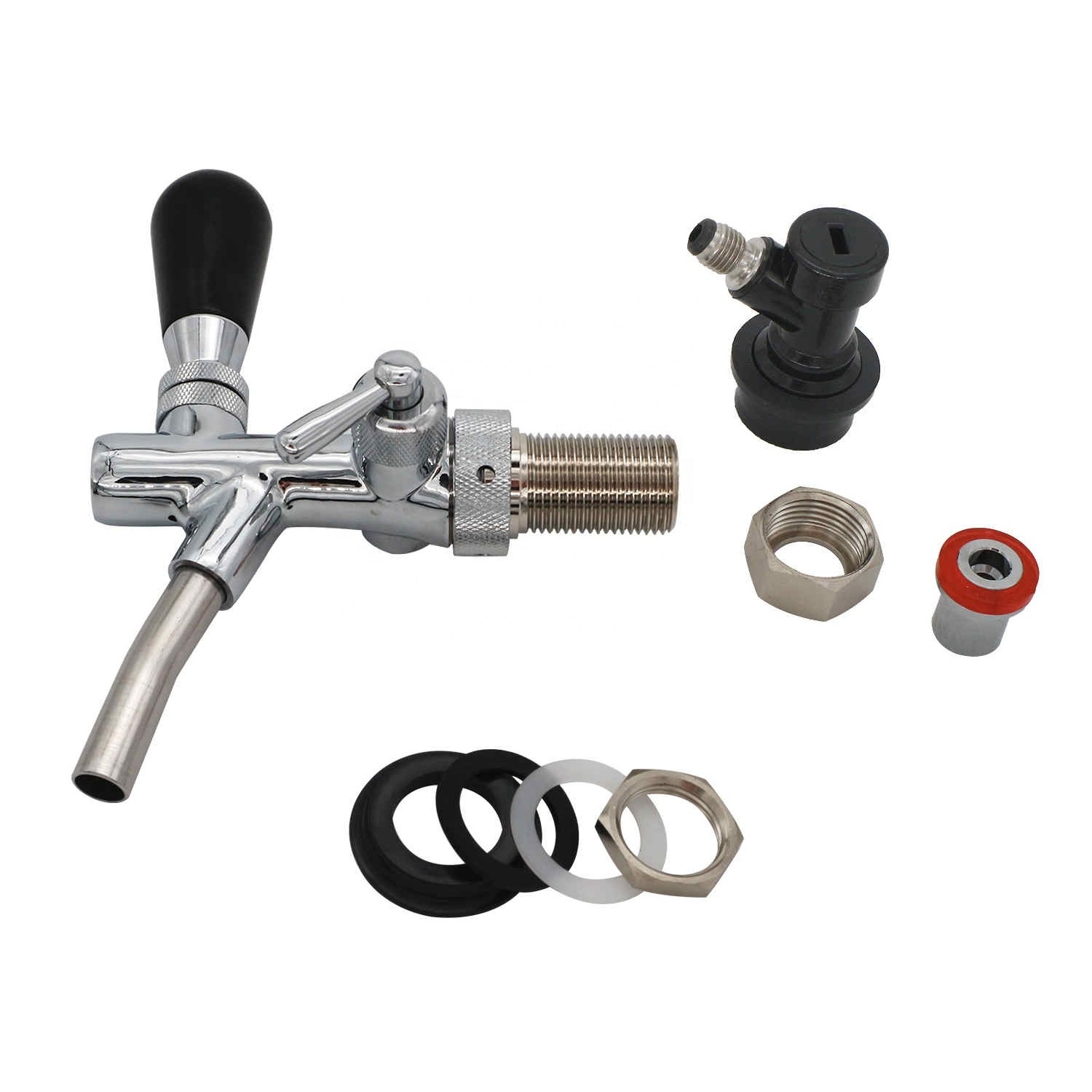 Beer Faucet With Ball Lock Adjustable Faucet Self-brewed Keg Kit Beer Adjustable Tap Brass Beer Head Equipment