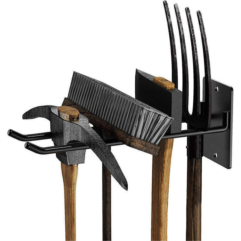 American Iron Garden Tools Display Wall-mounted Storage Rack Wall Shovel Rake Broom Hose Shovel Storage Rack