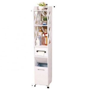 Sandwich Cabinets Bathroom Storage Rack Toilet Gap Cabinet Narrow Edge Cabinet With Garbage Bin