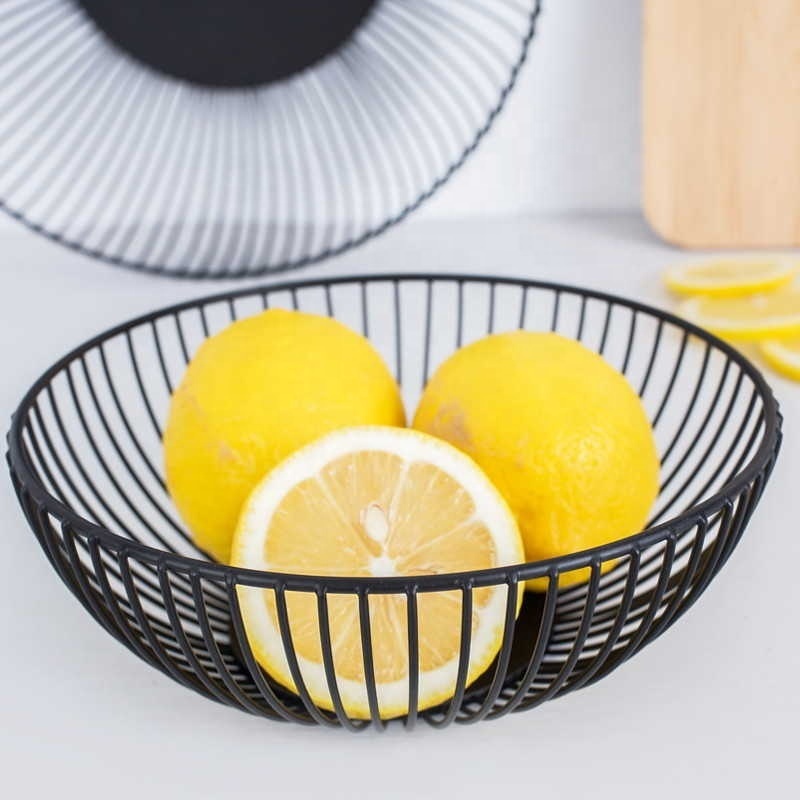 Nordic Style Iron Wire Fruit Basket Creative Lotus Leaf Irregular Edge Simple Modern Iron Wire Fruit Basket Snack Fruit Plate