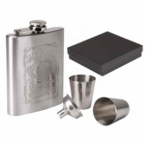 7oz Stainless Steel Hip Flask Set Best Man Gift Box Packing Luxury Alcohol Hip Flasks Whiskey Wine Bottles Drinkware Groom Gift