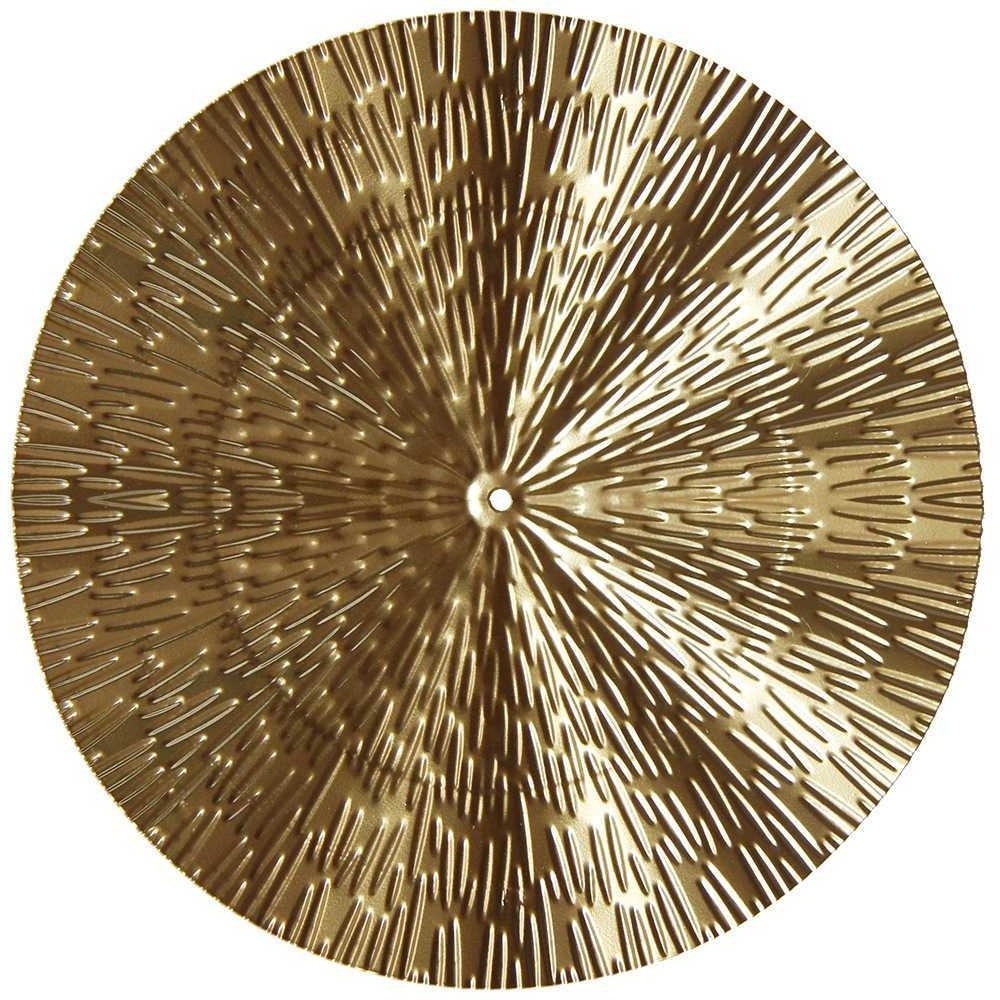 Light Luxury Gold round Disk Iron Wall Hanging Decorative Objects for Home and Room Decoration