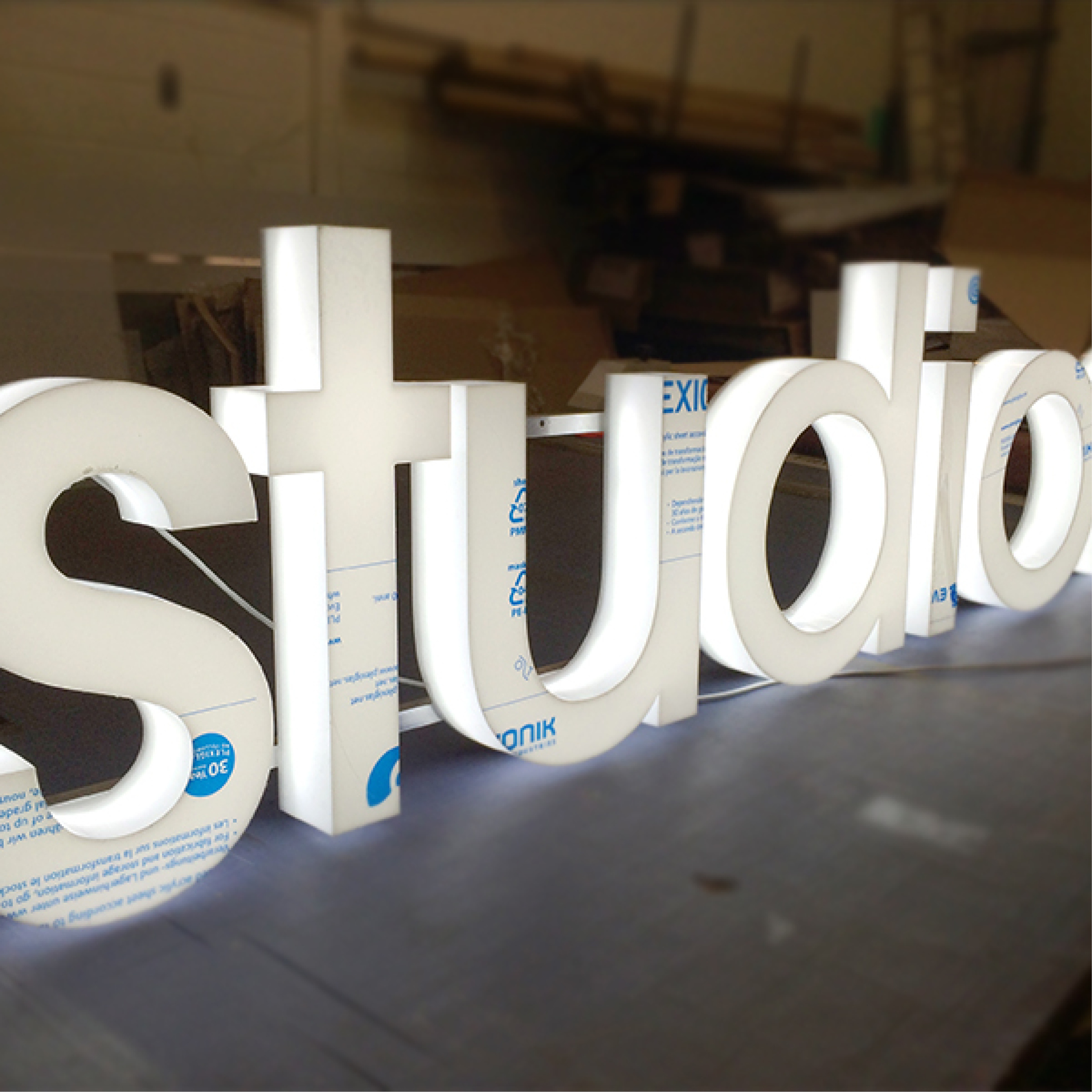 Popular Multicolor store Front sign Luminescence acrylic Led custom light up sign advertising lightbox Light Logo sign