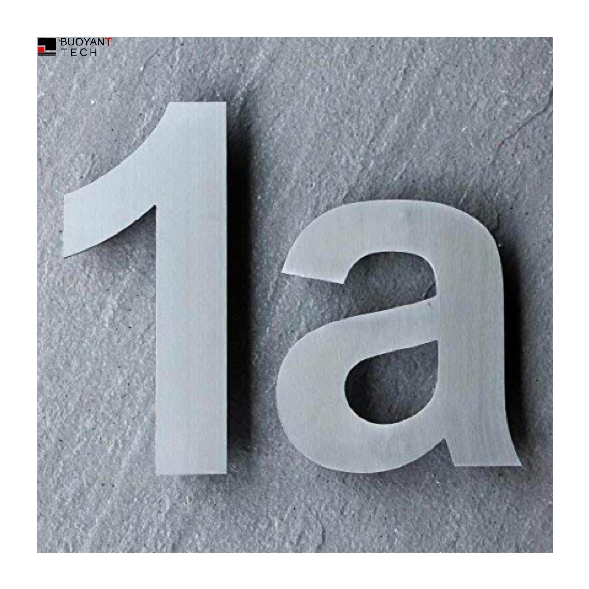 High quality Stainless Steel Gold Letters 3d Room Door Number Plate Led House Numbers outdoor sign