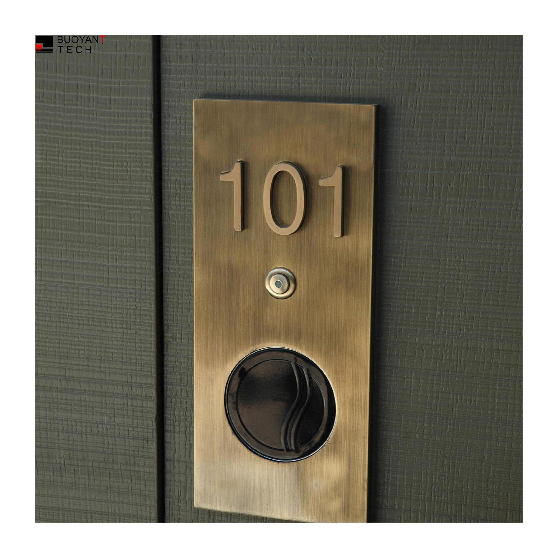 High quality Stainless Steel Gold Letters 3d Room Door Number Plate Led House Numbers outdoor sign