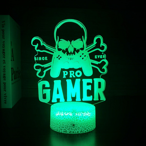 PRO GAMER 3d Illusion Acrylic game Night Light  Led Anime 3d For Acrylic Board Night Light