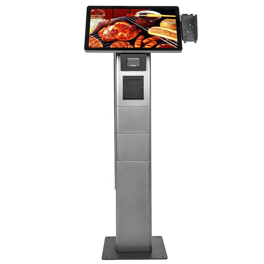 Android 21.5 inch Tabletop kiosk Checkout Counter Ordering Kiosk service with card reader Hold