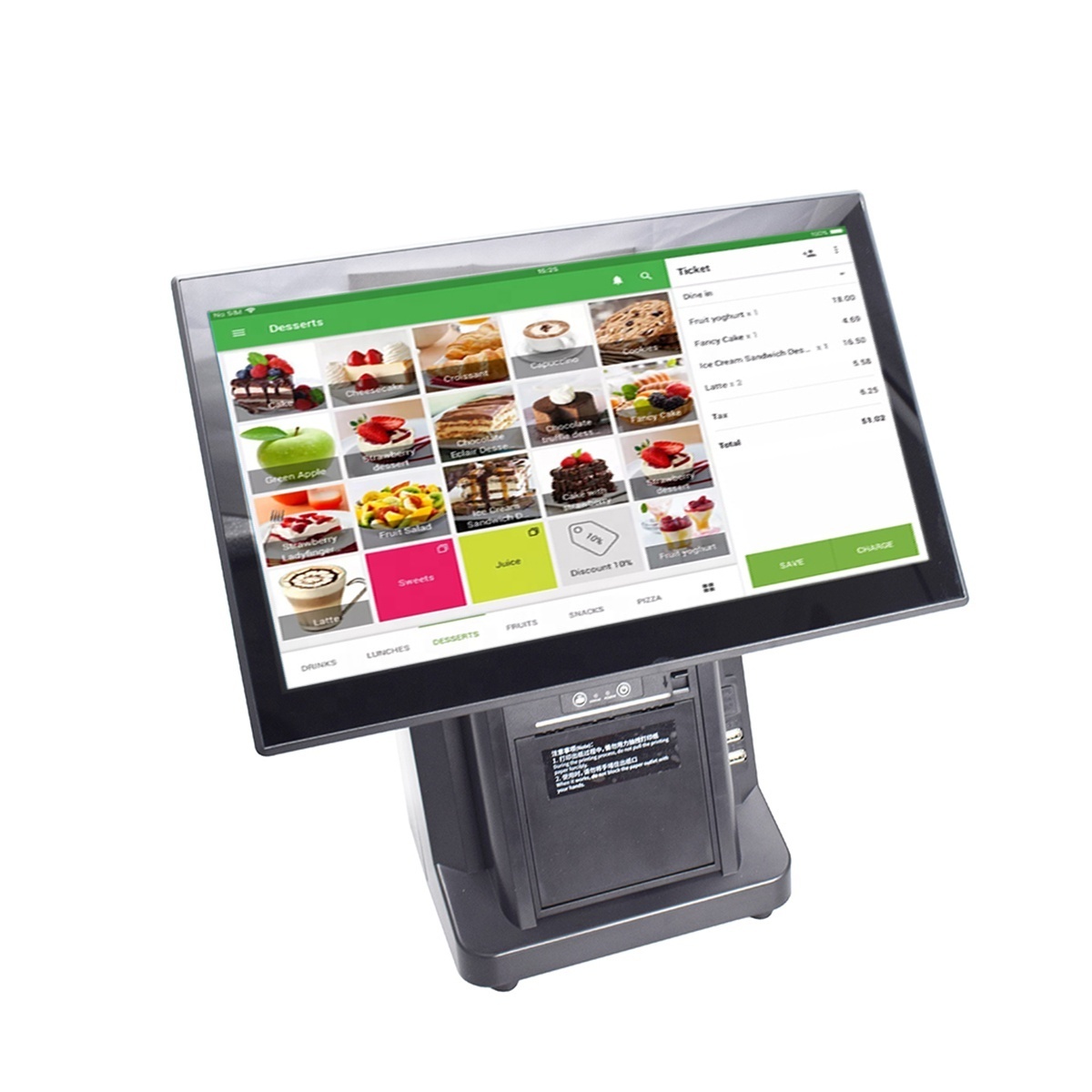 Pos Manufacturers Full Set All in one pos system cash registers built in 80mm receipt printer