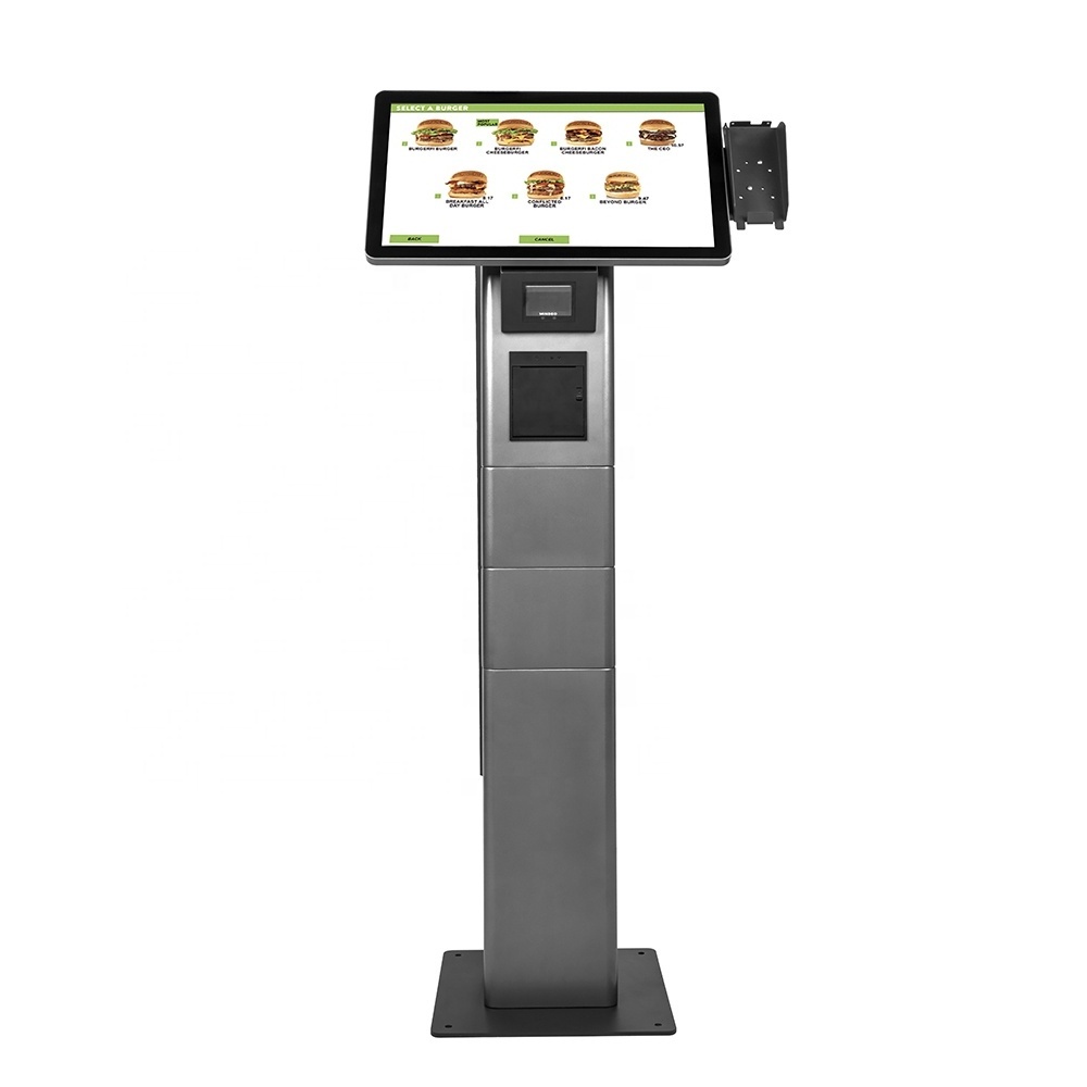 Android 21.5 inch Tabletop kiosk Checkout Counter Ordering Kiosk service with card reader Hold