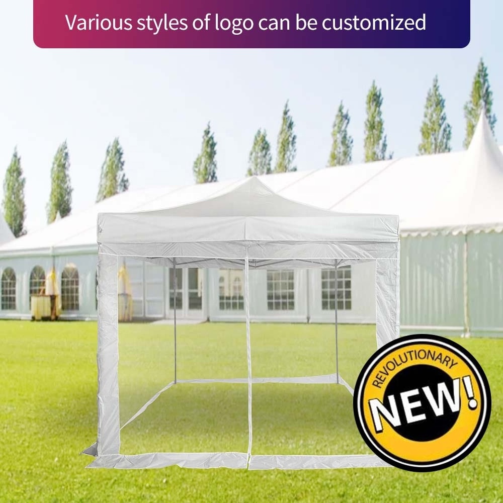 China factory 10x10 3x3m  white durable instant fast folding  outdoor tent outdoor canopy tent carpa tent with mesh