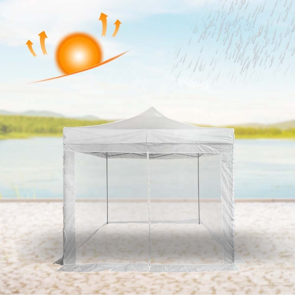 China factory 10x10 3x3m  white durable instant fast folding  outdoor tent outdoor canopy tent carpa tent with mesh