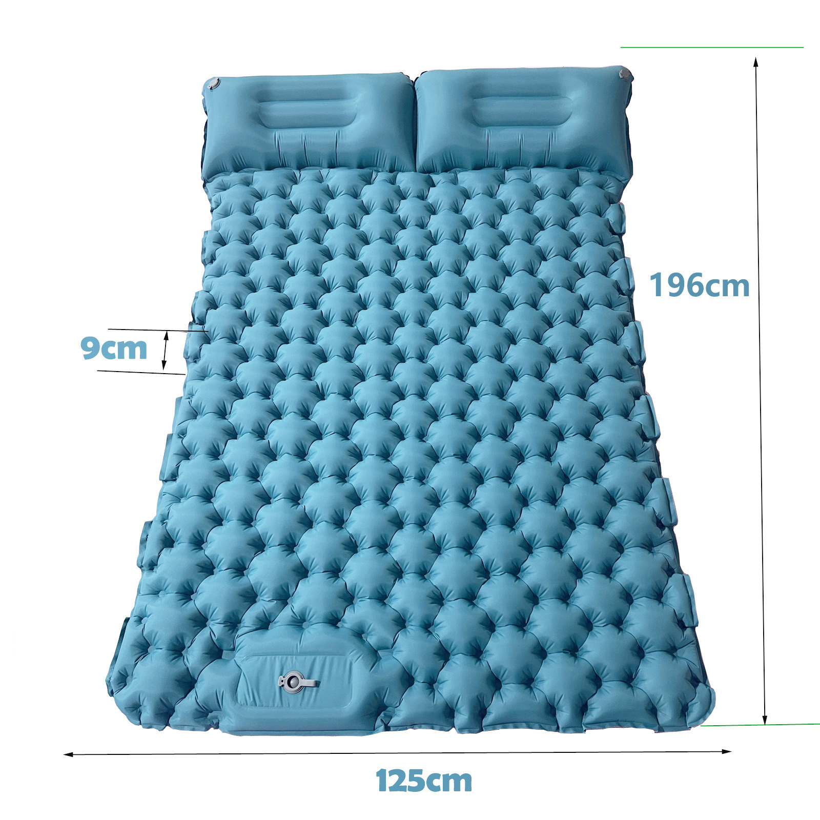 Outdoor One-way charging valve Lightweight moisture-proof camping sleeping bed air mattress for 2 people