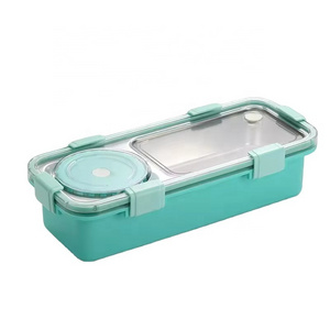 304 stainless steel lunch box with compartments bowl sealed lunch box working students lunch box household item