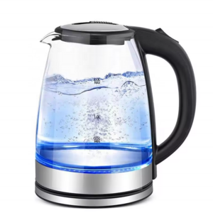 High quality glass electric kettle stainless steel blue light hot water kettle household office tea boiling hot water kettle