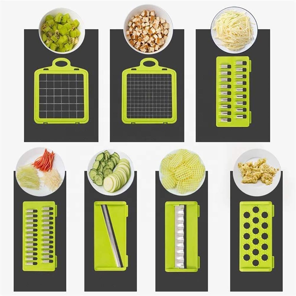 Kitchen Assistant 12 in 1 Food Fruit and Vegetable Cutting Tool Mandoline Slicer Multifunctional Cutter