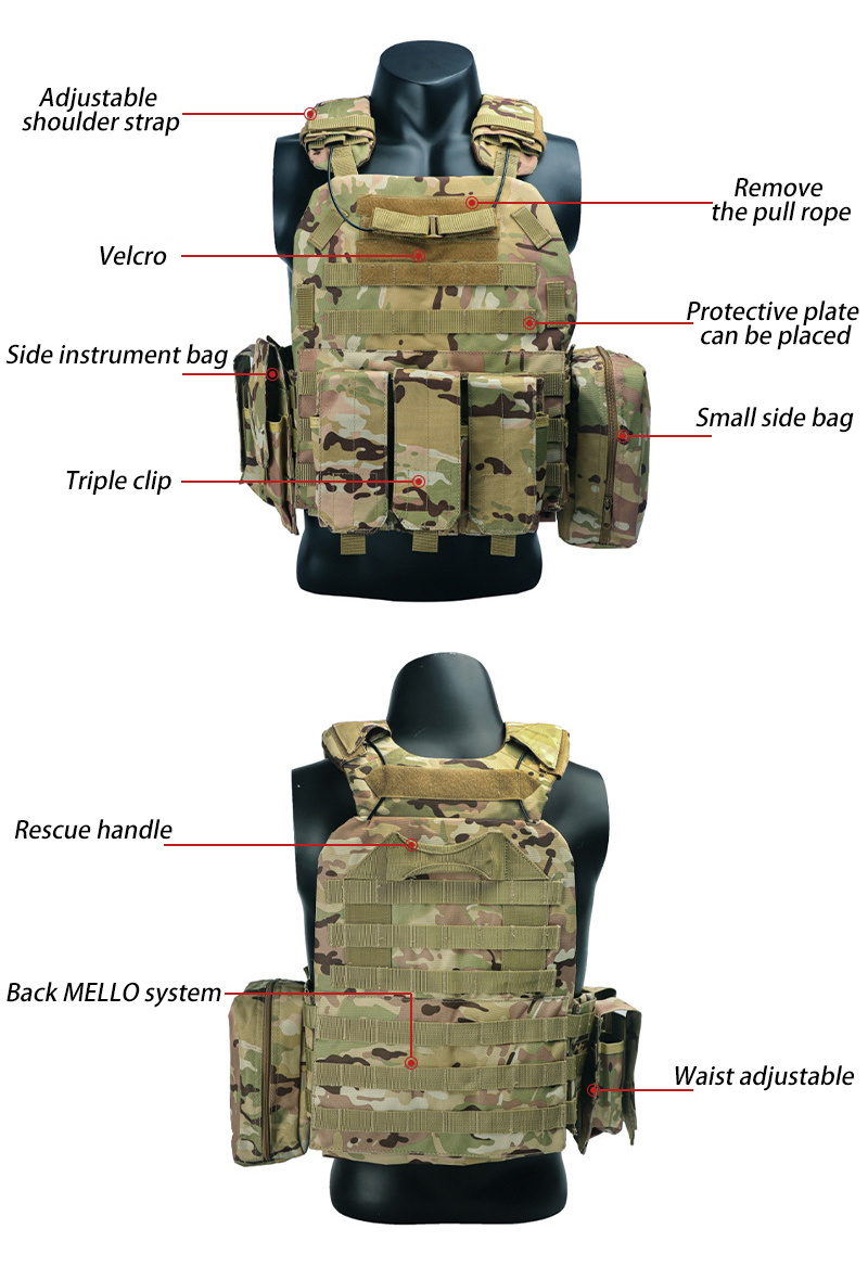 SteadyArmour Multifunctional Tactical Gear Equipment Supplies Black Security Tactical Vest