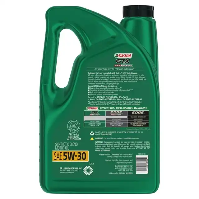 Castrol GTX High Mileage 5W-30 Semi Synthetic Motor Oil